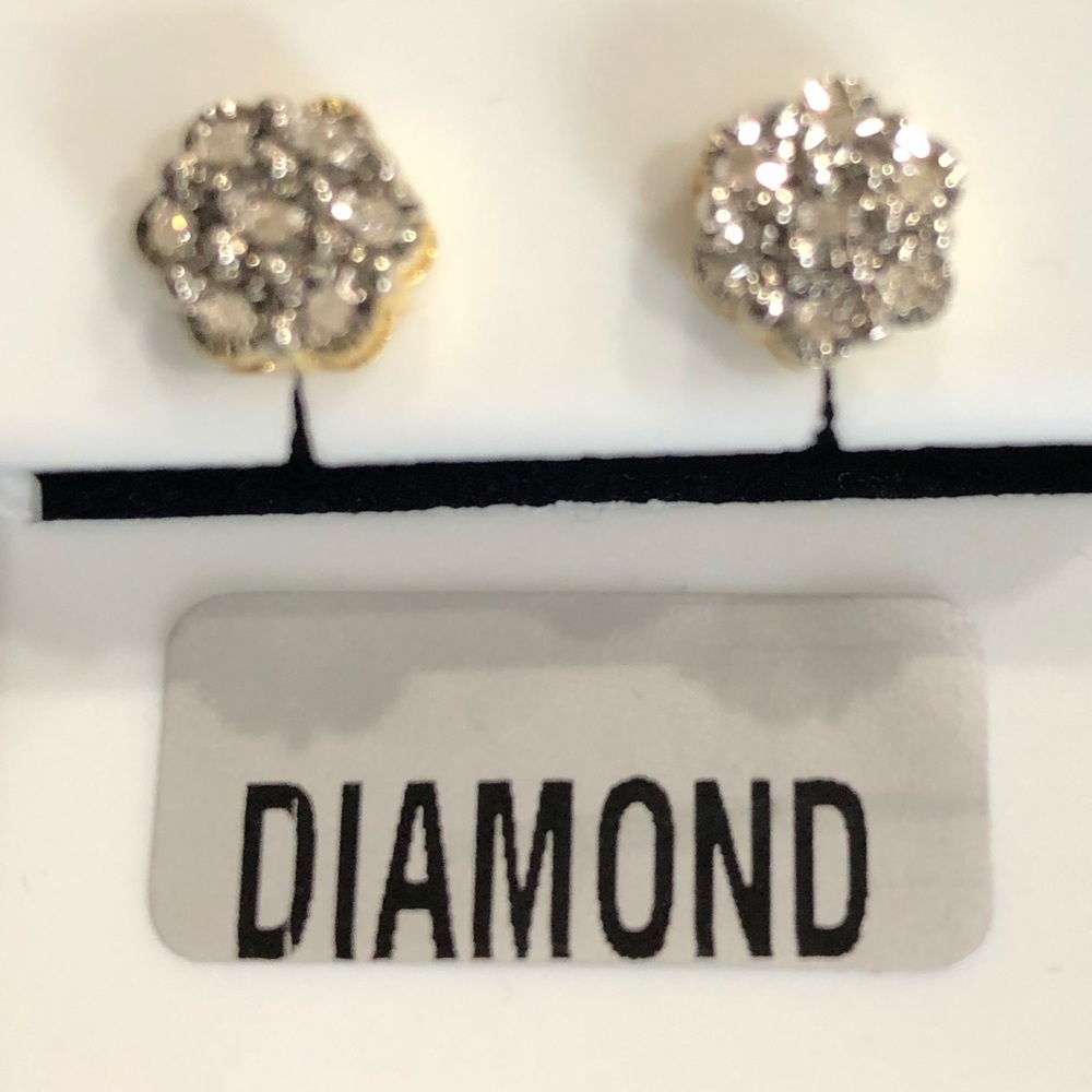 breathtakingly Beautiful Real Diamond Earrings WOW - Picture 3 of 4